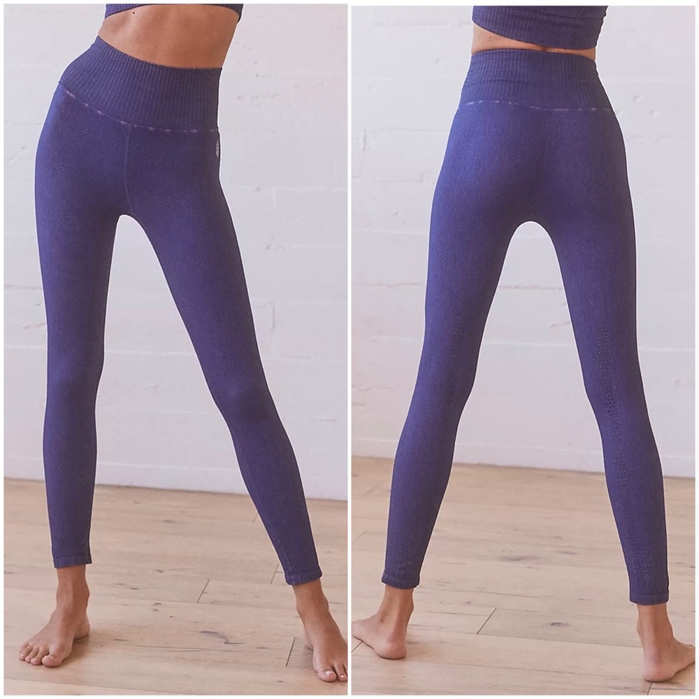 NWOT Free People Good Karma Tile Textured Leggings M/L